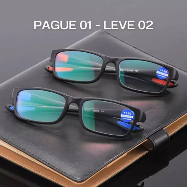 Óculos Inteligente Anti Luz Azul - Compre 01 Leve 2 040