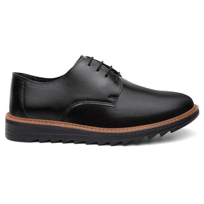 Sapato Social Masculino Esporte Fino Derby Preto Sola Alta