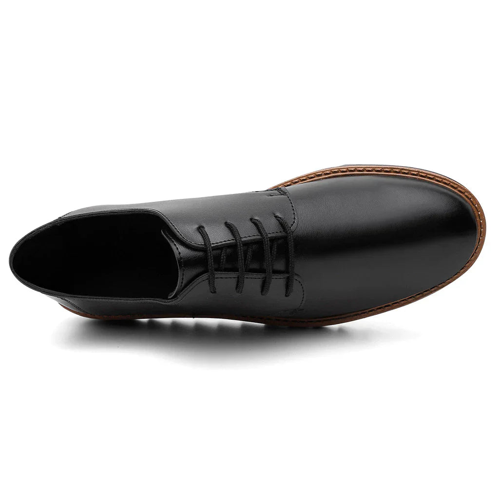 Sapato Social Masculino Esporte Fino Derby Preto Sola Alta