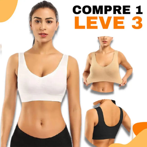 Sutiã Sem Costura Comfort Plus (Compre 1 Leve 3) 020