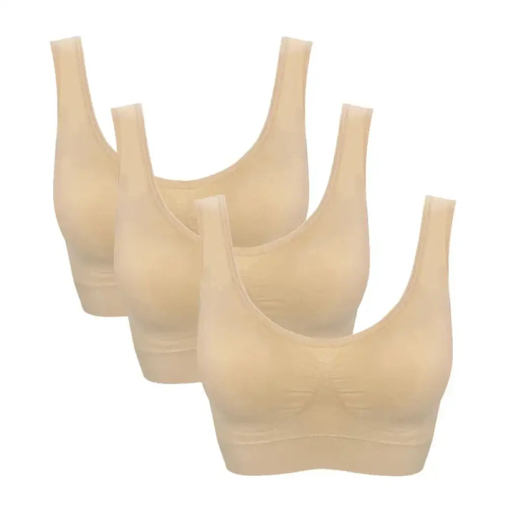 Sutiã Sem Costura Comfort Plus (Compre 1 Leve 3) P / 3 Beges 020