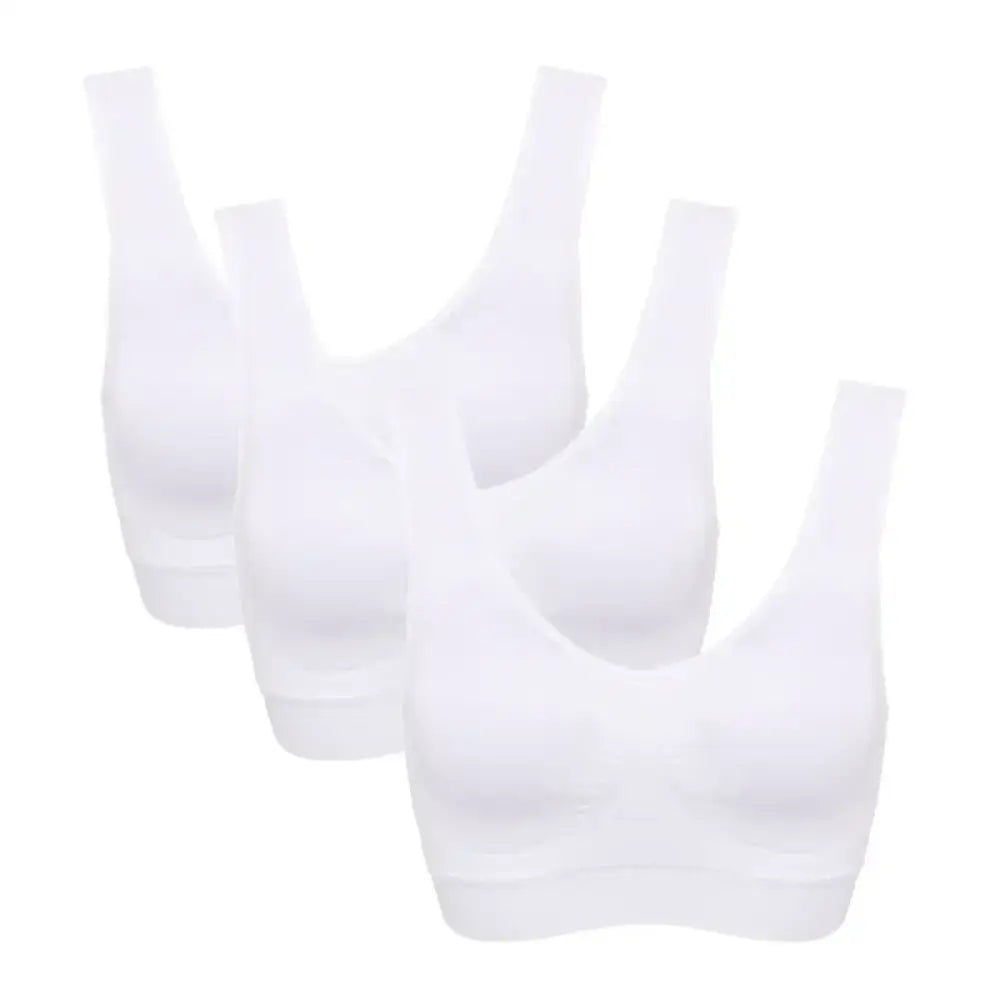 Sutiã Sem Costura Comfort Plus (Compre 1 Leve 3) P / 3 Brancos 020