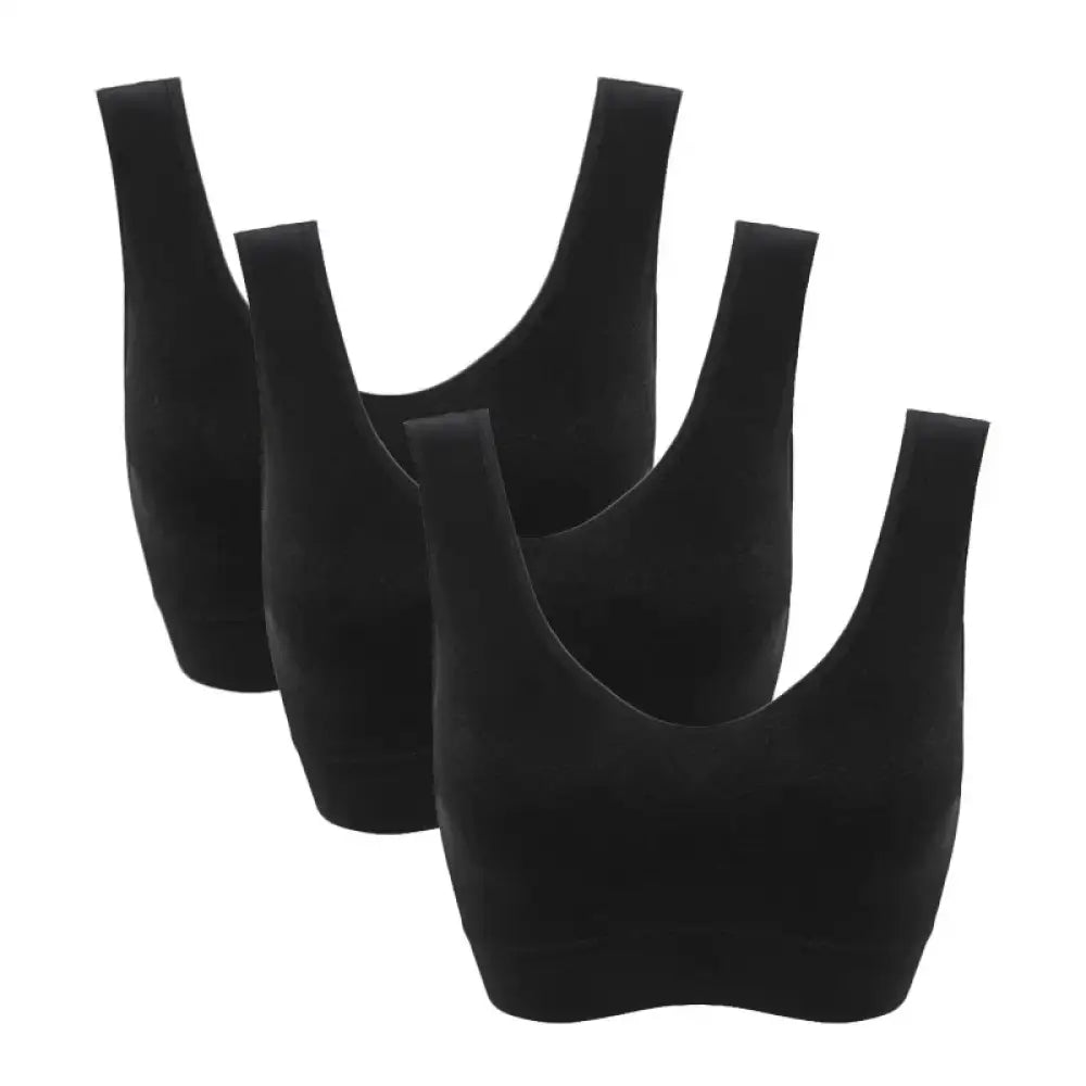 Sutiã Sem Costura Comfort Plus (Compre 1 Leve 3) P / 3 Pretos 020