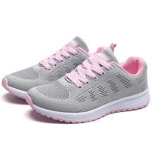 Tênis Feminino para Caminhada Ultra Leve Cinza/Rosa / 33 034