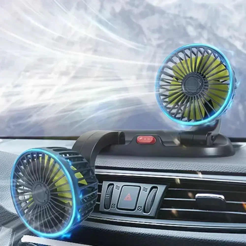 Ventilador Duplo para Carros 360° - Super Potente