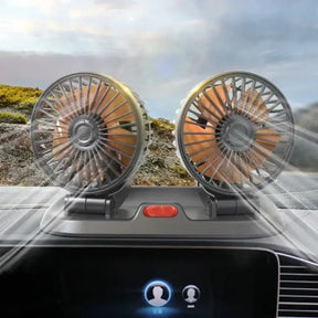 Ventilador Duplo para Carros 360° - Super Potente