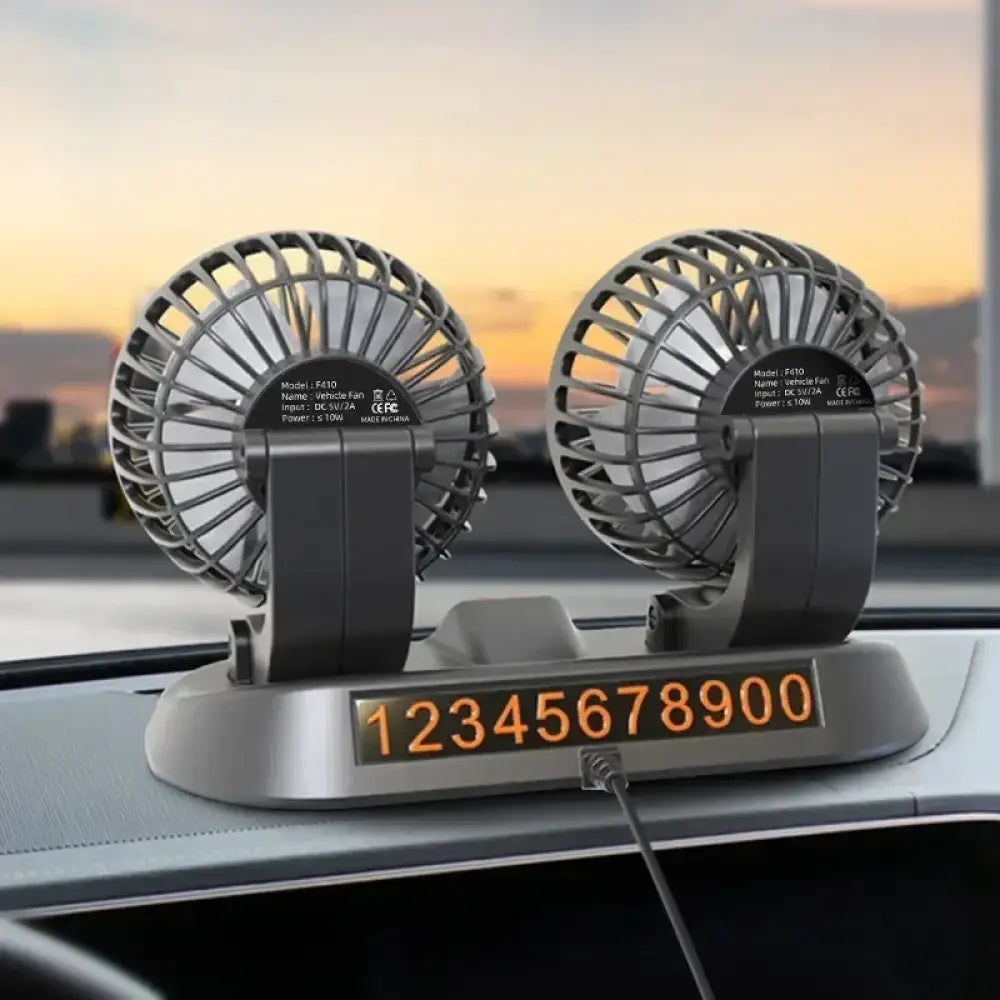 Ventilador Duplo para Carros 360° - Super Potente