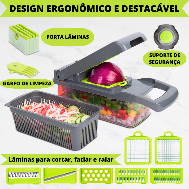 CORTADOR DE LEGUMES MULTIFUNCIONAL 12 EM 1