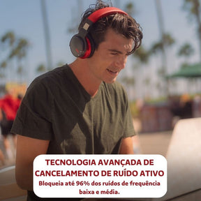Headphone Bluetooth com Cancelamento de Ruído Ativo